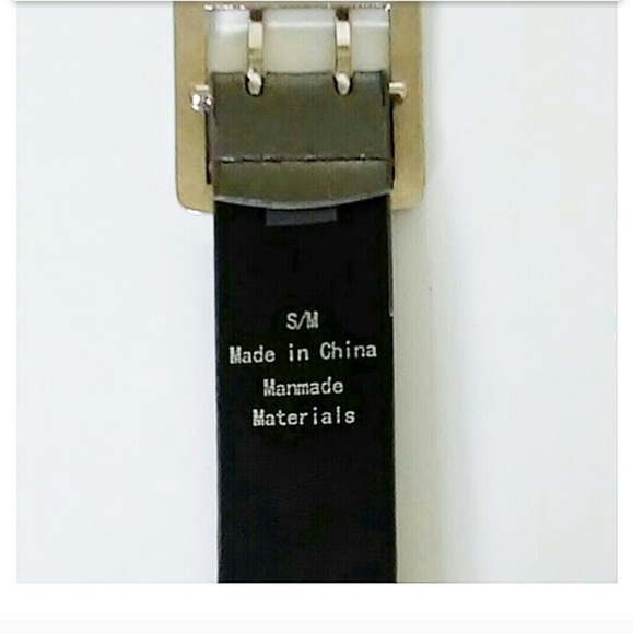 Gray and Silver Faux Leather Studded Belt - Picture 3 of 8